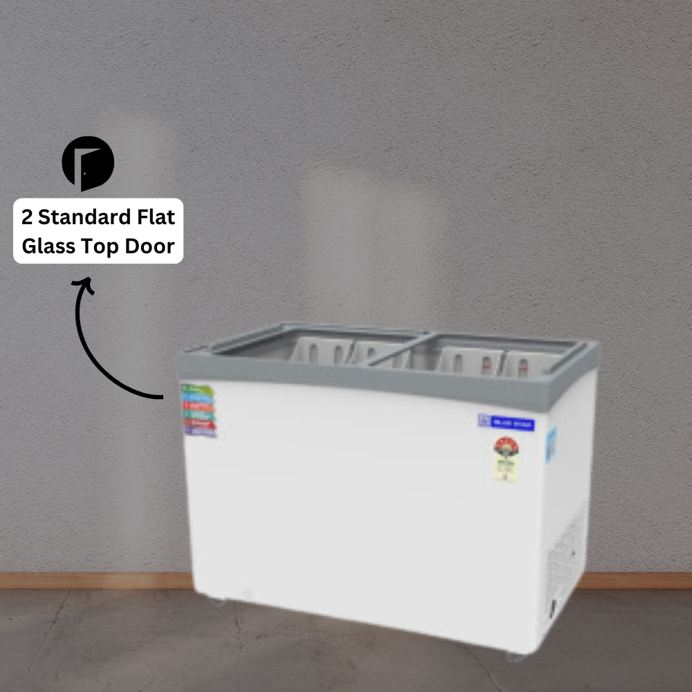 Blue Star Flat glass top Deep Freezer-GT5-350NP with 2 Standard glass door Blue Star Flat glass top Deep Freezer-GT5-350NP with 2 Standard glass door