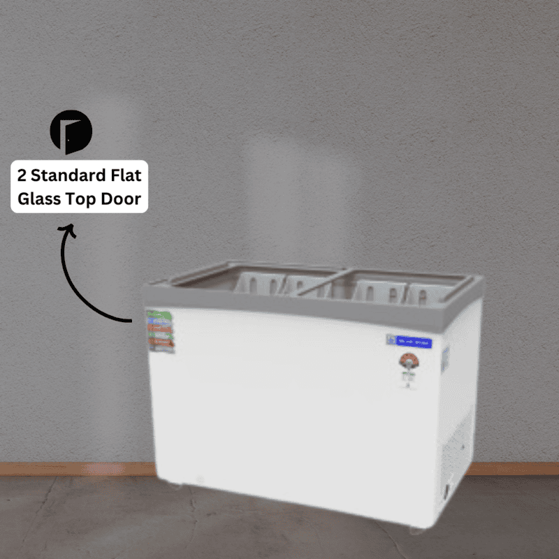 Blue Star glass top Deep Freezer 350 Litre Price Available in 2 Glass Door