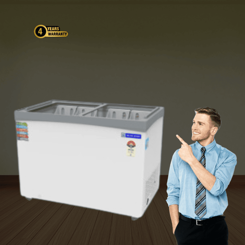 Blue Star glass top Deep Freezer 350 Litre Price with 4 years comprehensive warranty