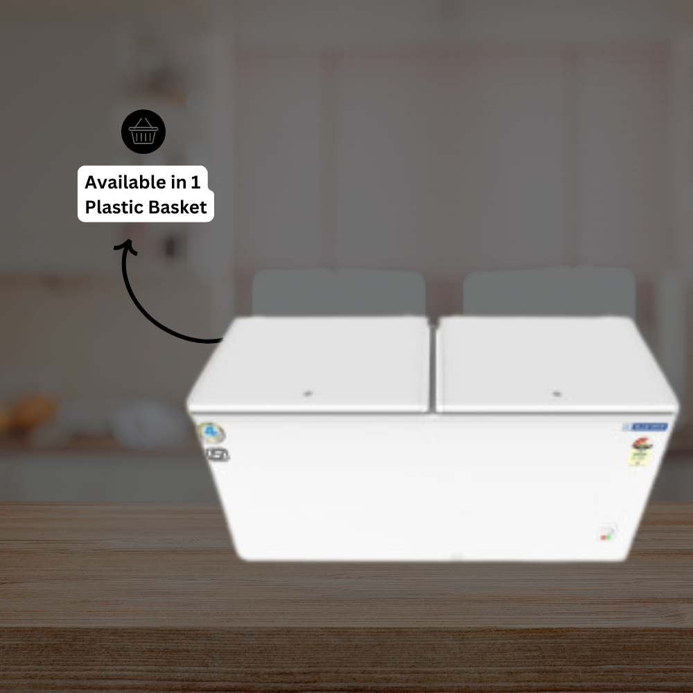 Blue star Hard Top deep freezer 400 litre price with 1 Plastic Basket