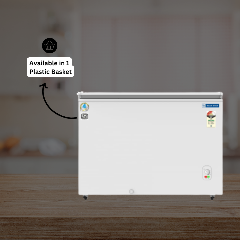 Blue star Hard Top 300 litre Chest Freezer CF3-300MEW-SD with 1 Plastic Basket