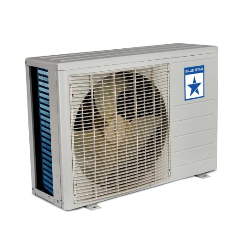 A family enjoying a cool and comfortable living room with the Blue Star Fixed Speed Split AC. A family enjoying a cool and comfortable living room with the Blue Star Fixed Speed Split AC.