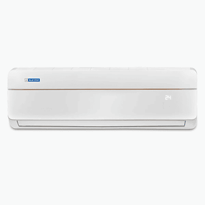 Close-up of the Blue Star IC518VNURAV indoor unit, showcasing its design and display panel.