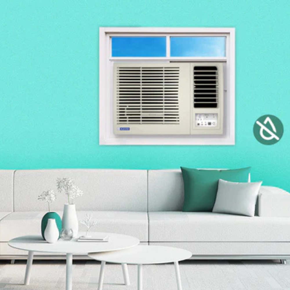 A person relaxing in a cool and comfortable room with the Blue Star WFD309L.