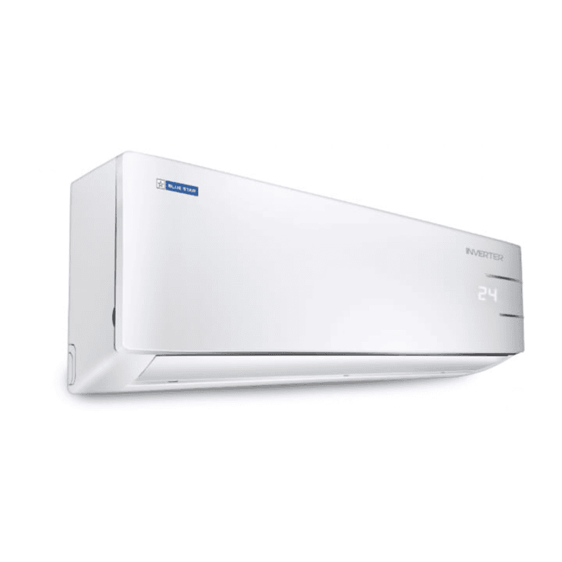 The Blue Star IC518YNURS Inverter Split AC efficiently cools a bedroom.