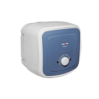 The complete Kenstar Serene+ 15L storage water heater unit, front-on.