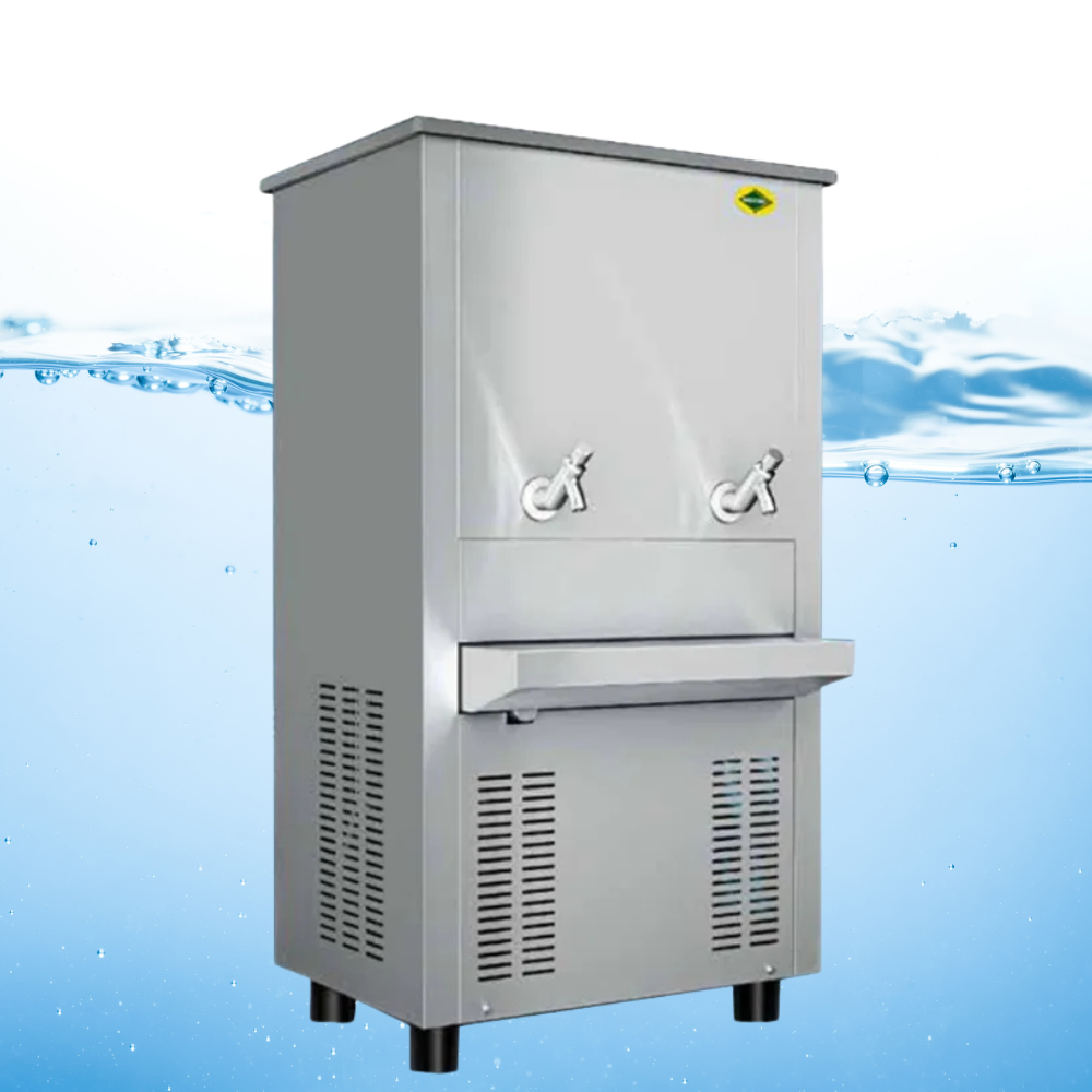 "Western SWC80120 water cooler, using HC refrigerant, and safety features."