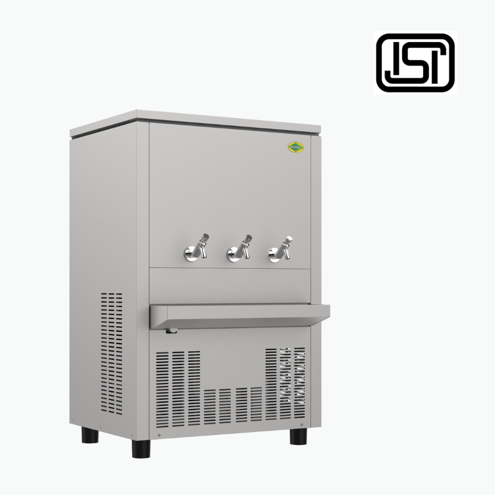 "Image of the Western SWC150150 water cooler, highlighting its large 150-liter capacity."