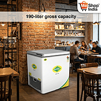 Front view of Western D225H122 Deep freezer in Gurgaon showing 190 liter storage.