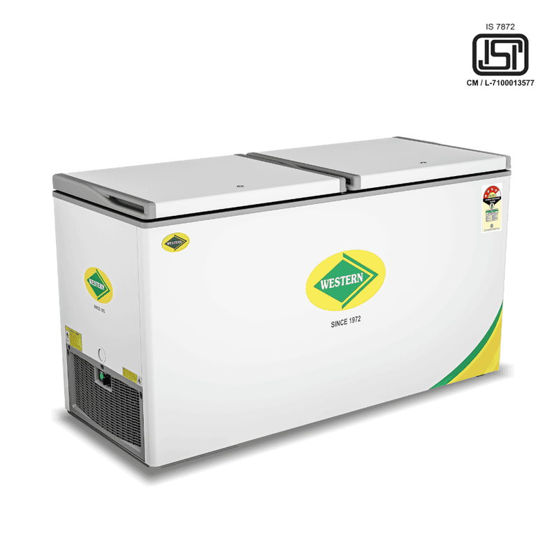Western Deep Freezer D550H225 with 527 liter capacity at a Western deep freezer dealer showroom.