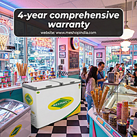 A shopkeeper in Gurgaon accessing goods from the Western D350H225 Deep freezer in Delhi.