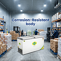 Side profile of the corrosion-resistant body of the Western D525H224 freezer.