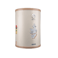 The Usha Misty 15 litre water heater mounted on a modern bathroom wall. The Usha Misty 15 litre water heater mounted on a modern bathroom wall.