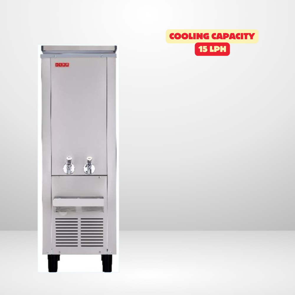 Commercial water cooler Usha SS1540, normal and cold.