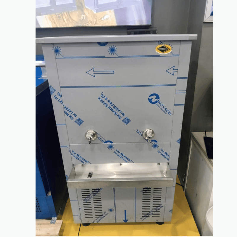 "Western SWC6080 water cooler, heavy-duty compressor, chilled water dispenser."