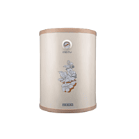 Front view of the Usha 15L Misty-Ivory water heater on a white background. Front view of the Usha 15L Misty-Ivory water heater on a white background.