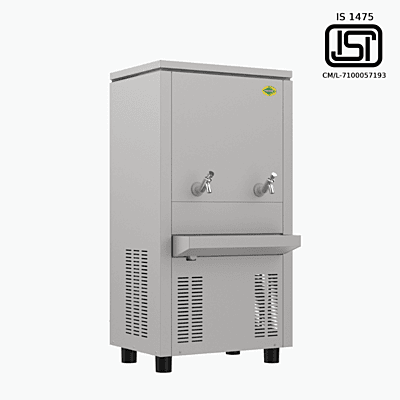 "Western SWC80120 stainless steel storage water cooler, ISI Mark." "Western SWC80120 stainless steel storage water cooler, ISI Mark."