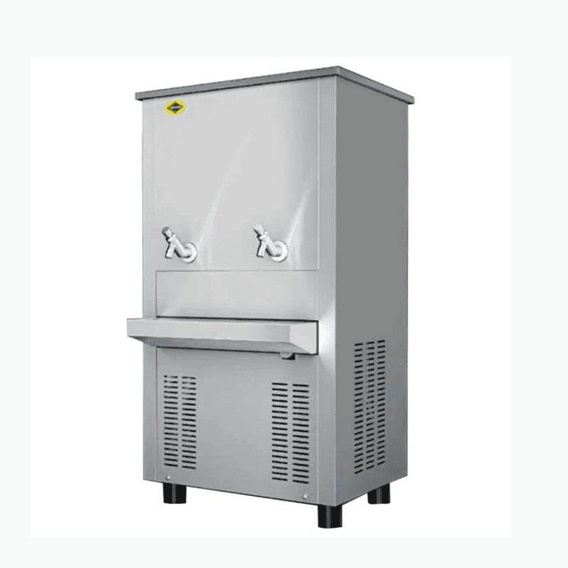 "High-capacity Western PWC6080 water cooler with adjustable thermostat."