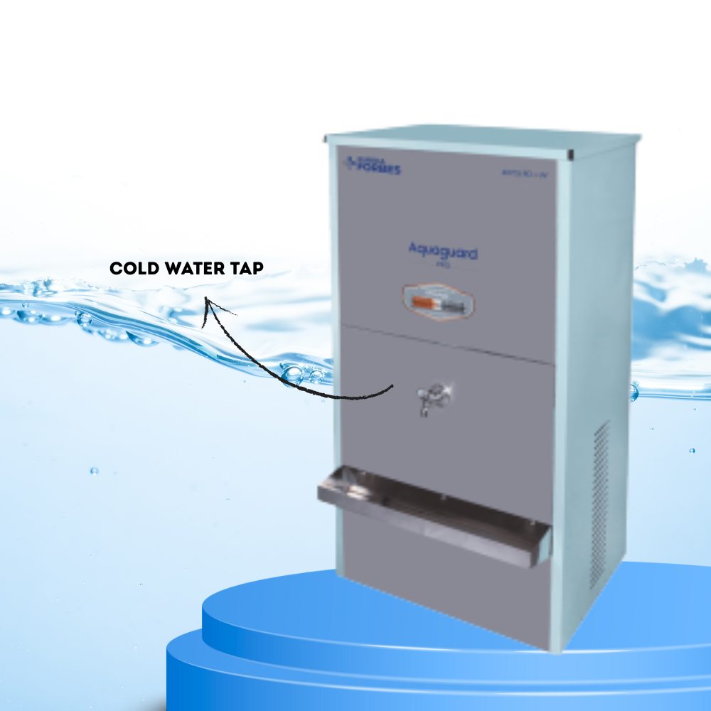 The trusted Aquaguard logo on the front of the Pro Pure Chill 40 PSS unit.