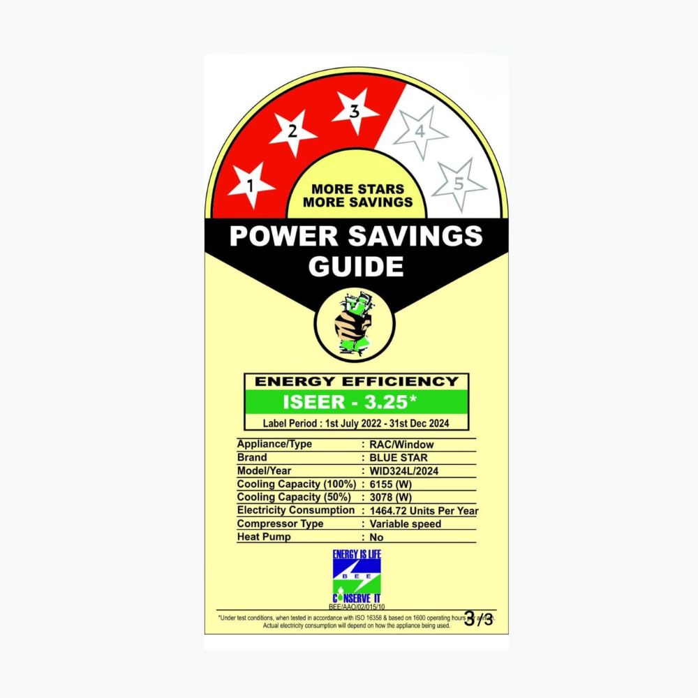 Energy-efficient cooling with Blue Star Inverter Window AC-WID324L 2 Ton 3 Star Energy-efficient cooling with Blue Star Inverter Window AC-WID324L 2 Ton 3 Star