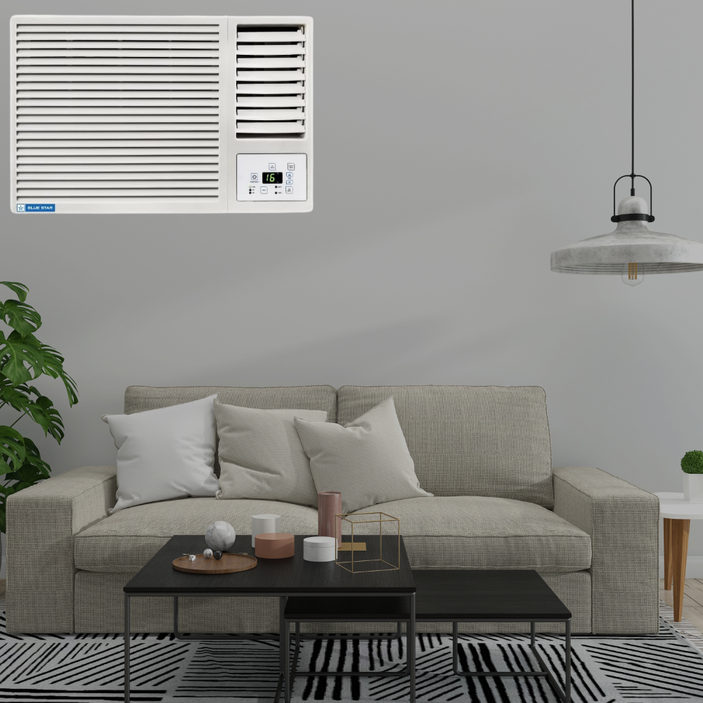 A person relaxing in a cool and comfortable room with the Blue Star WIA318GN A person relaxing in a cool and comfortable room with the Blue Star WIA318GN