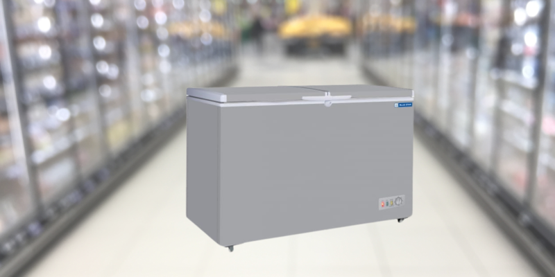 Suitable for Commercial area:  Blue star Cooler and Deep Freezer 275 Litre-CHFK275DGS-Grey