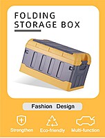 Best Selling Folding Car Storage Box Foldable Plastic Trunk Organizer with Lid