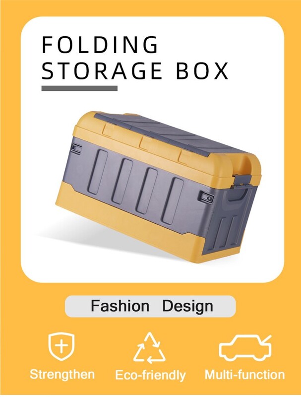 Best Selling Folding Car Storage Box Foldable Plastic Trunk Organizer with Lid