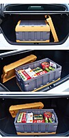 Best Selling Folding Car Storage Box Foldable Plastic Trunk Organizer with Lid
