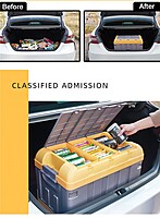 Best Selling Folding Car Storage Box Foldable Plastic Trunk Organizer with Lid