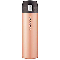 Lock & Lock HLHC3220GPK Feather Light Vacuum Tumbler, Gold/Pink, 500 ml, 18-10 Steel