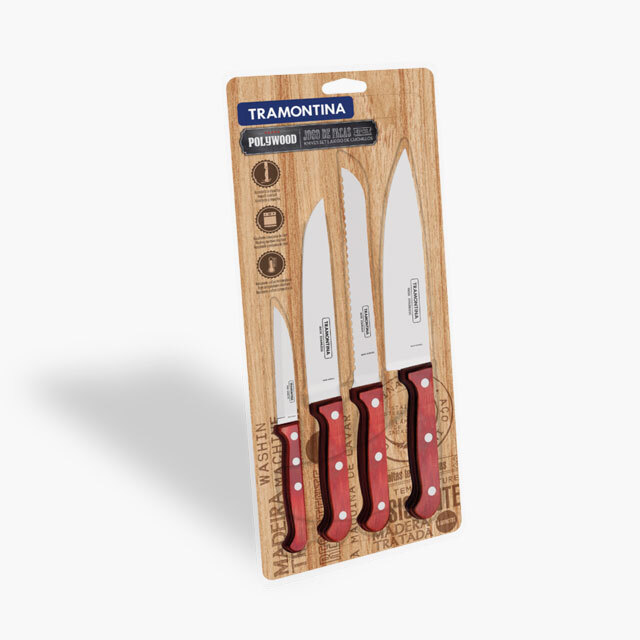 Tramontina 4 Pcs Cutlery Set Polywood