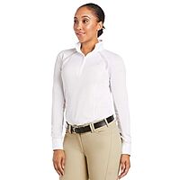 Ariat Women's Sunstopper Long Sleeve Show Shirt-White