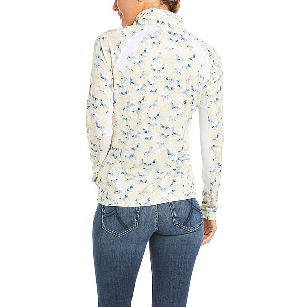 Ariat Women's 2.0 Sunstopper 1/4 Zip Baselayer-Petals&Ponies