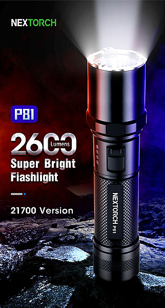 NexTorch P81 Super Bright Flashlight (21700)