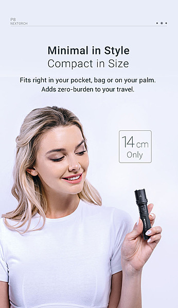Nextorch P8 High Output Cylindrical Flashlight