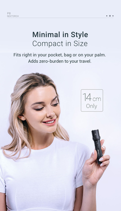 Nextorch P8 High Output Cylindrical Flashlight