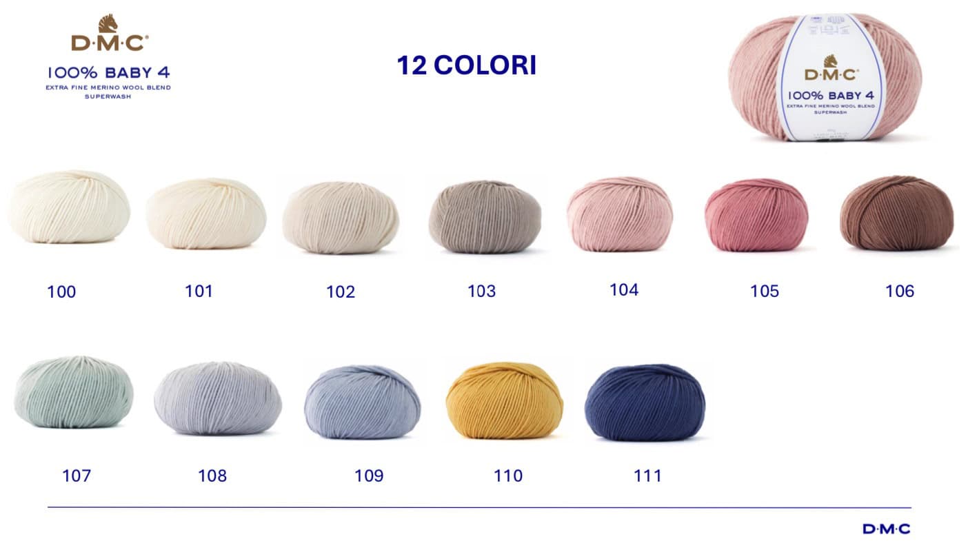 DMC Lana 100% Baby 4 Cartella Colori