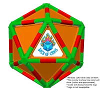 Full Dice - Cornhole (Lawn and Beach Edition)-LimeGreen-Red-DarkOrange