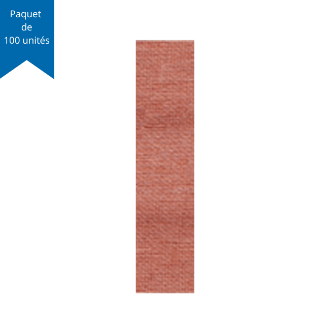 Pansements / Bandages adhésifs stériles en tissu – Bande standard 2,2 cm x 7,5 cm – Paquet de 100 unités