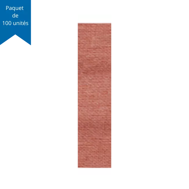 Pansements / Bandages adhésifs stériles en tissu – Bande standard 2,2 cm x 7,5 cm – Paquet de 100 unités