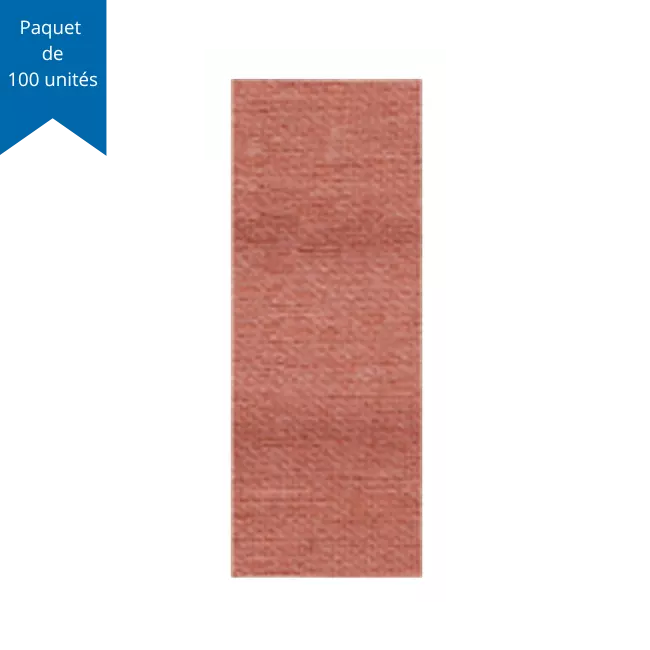 Pansements / Bandages adhésifs stériles en tissu – Petite bande 2 cm x 3,75 cm (3/4" x 1-1/2") – Paquet de 100 unités