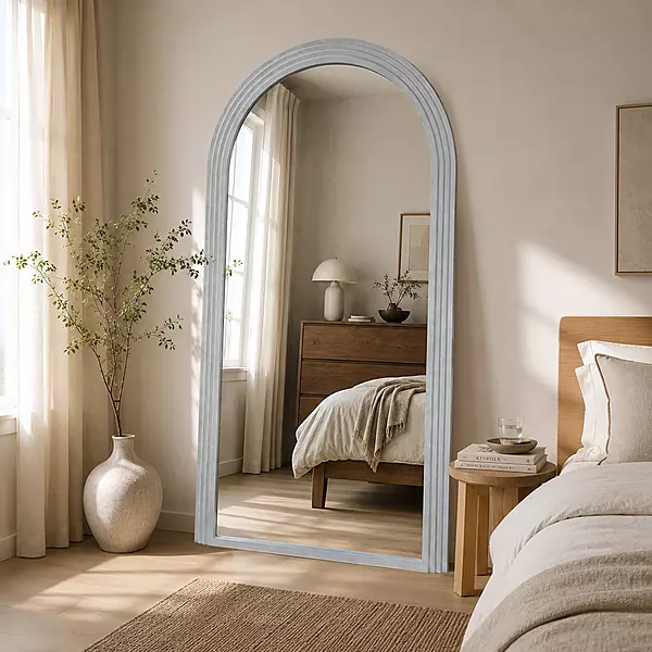 White marble frame with flat mirror(39.4*71 INCH)