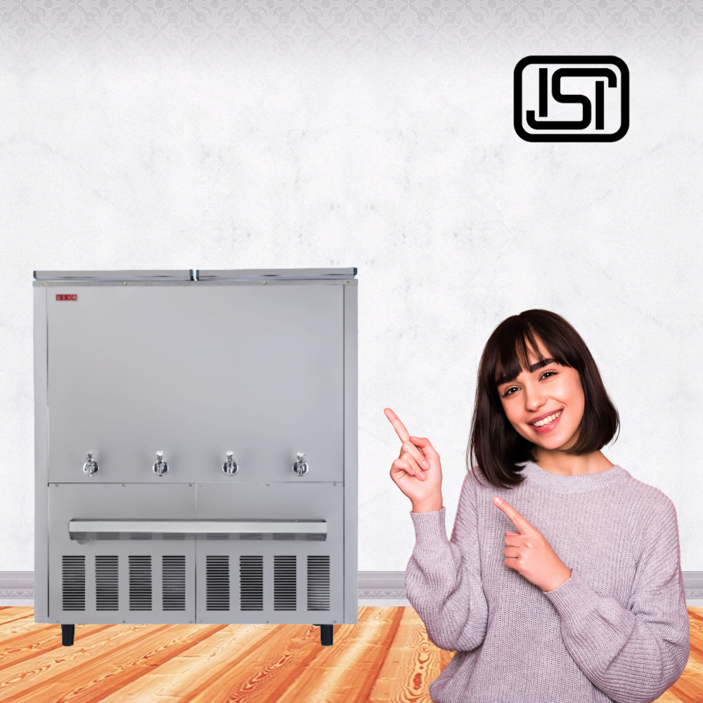 Commercial Usha SS150400NC water cooler for large factories.