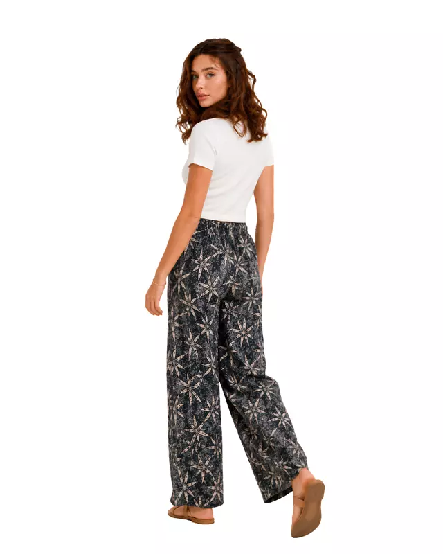 Women's Printed Wide-Leg Drawstring