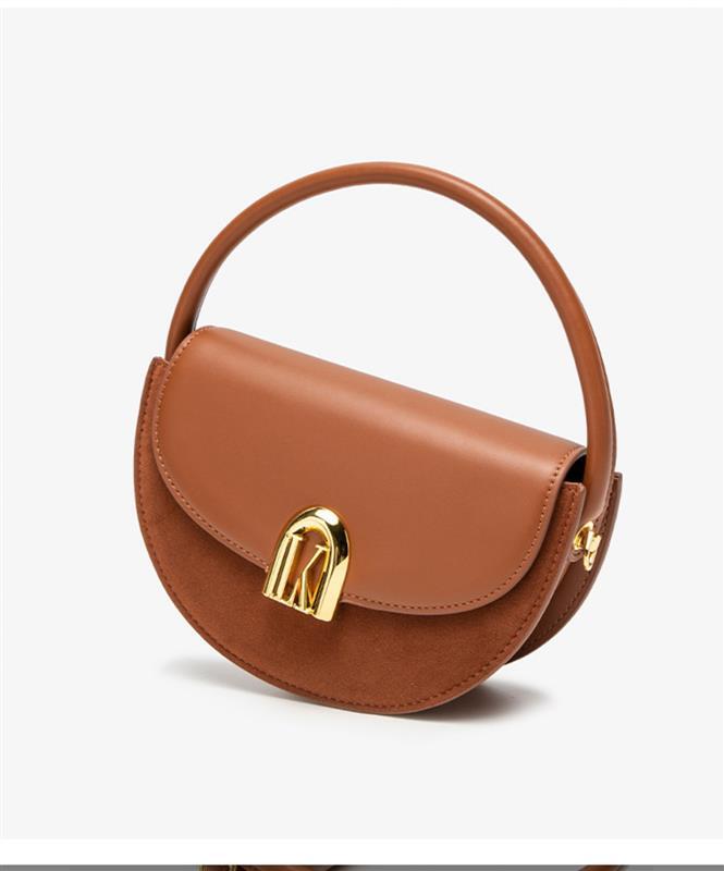 LORDY KNACK VINTAGE COWHIDE SADDLE BAG CARAMEL