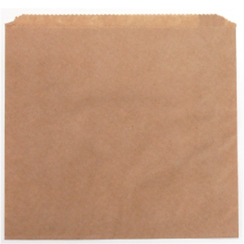 Paper Bag No 1 Square Greaseproof Lined Wrapped Brown 180X180mm