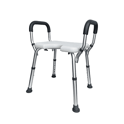 1011AS Shower bench w/ Arms,cut-out