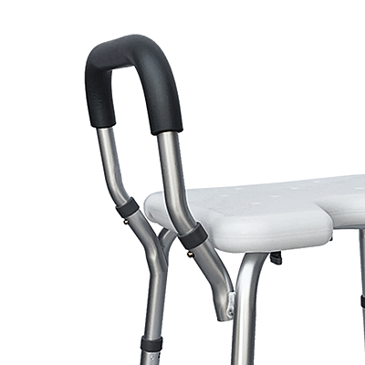 1011AS Shower Bench with Arms and U-Shaped Cut-Out