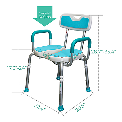 1012GN Padded Shower Chair with Cut-Out Seat 1012GN Padded Shower Chair with Cut-Out Seat